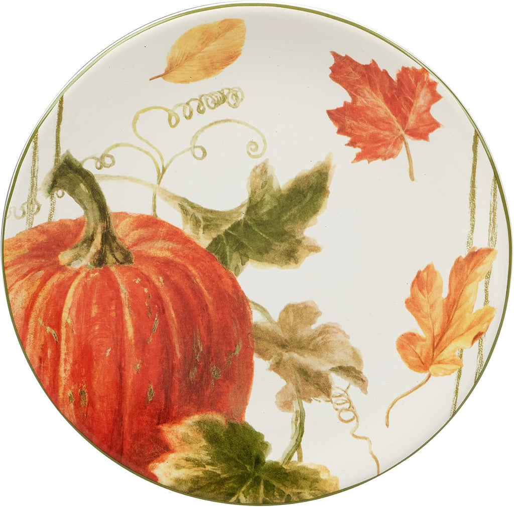 Certified International Autumn Harvest 9" Salad/Dessert Plates, Multicolor, Medium, Set of 4