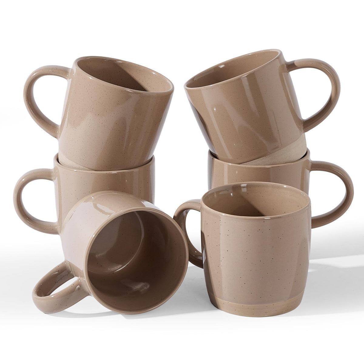 famiware Milkyway Coffee Mugs of 4, 13 oz Mug Set, Ceramic Cup with Handle