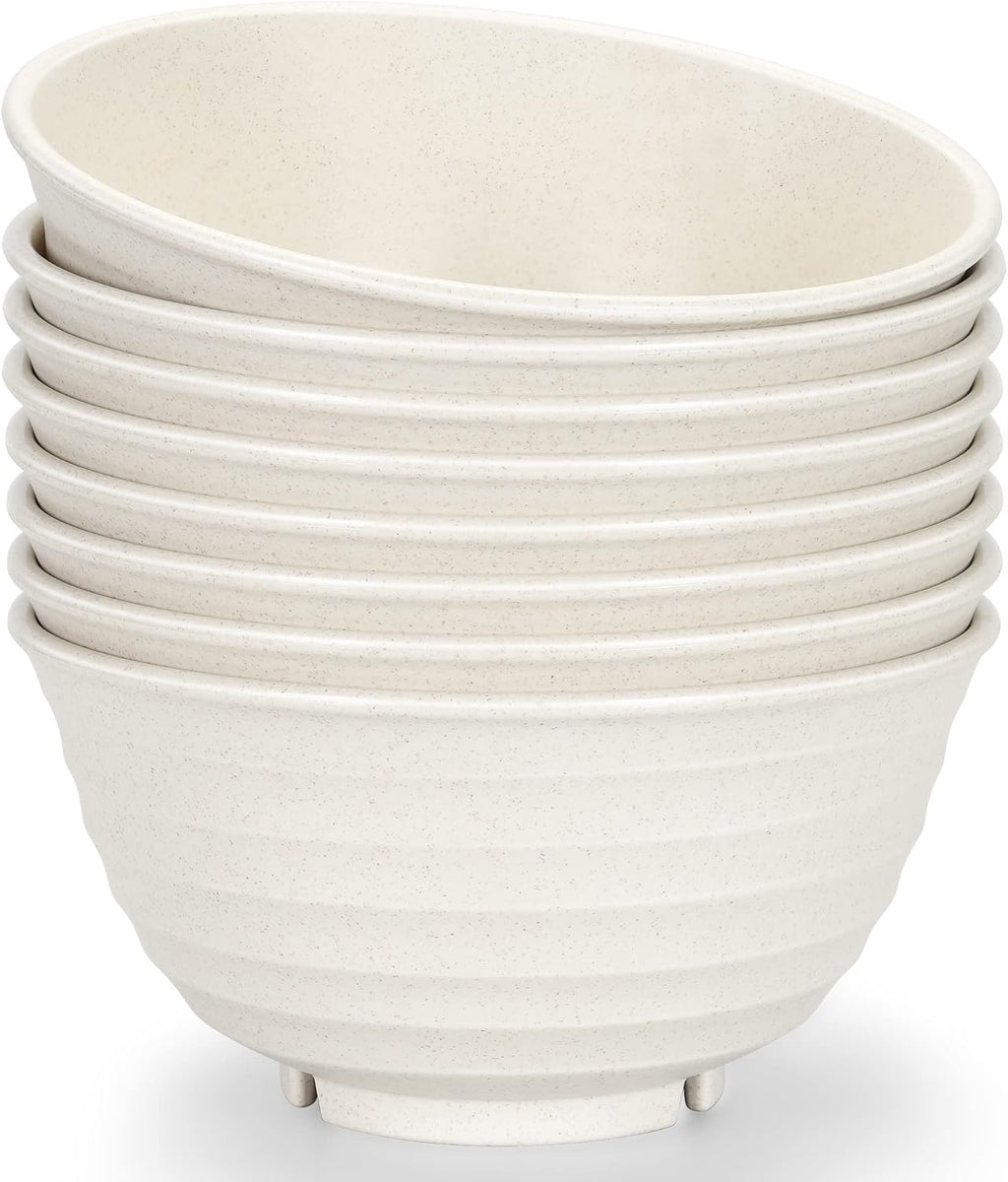 【NOT CERAMIC】60 Oz Big Salad Bowl Soup Bowl , Large Bowls for Eating Microwave and Dishwasher Safe BPA-Free Eco-Friendly Deep Cereal Bowls for Cereal, Salad, Ramen,Soup, Mixing [Set of 8]