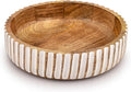Kimona Fruit Bowls Wood Fruit Bowl or Decorative Bowl for Table Décor for Kitchen Counter or Farmhouse Christmas Centerpiece (10" X 10" X 2.5")