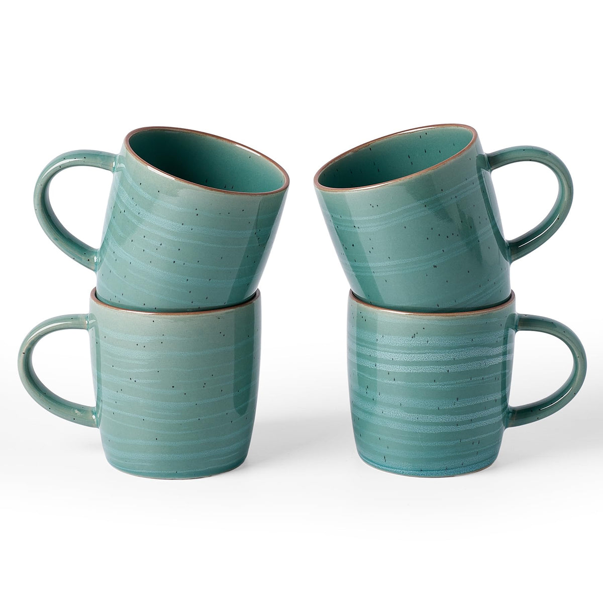 famiware Milkyway Coffee Mugs of 4, 13 oz Mug Set, Ceramic Cup with Handle