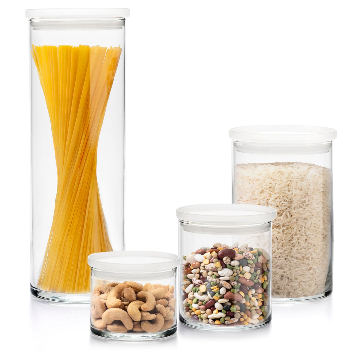 Libbey Small Glass Bowls with Lids Set of 8, Food Storage Prep Containers