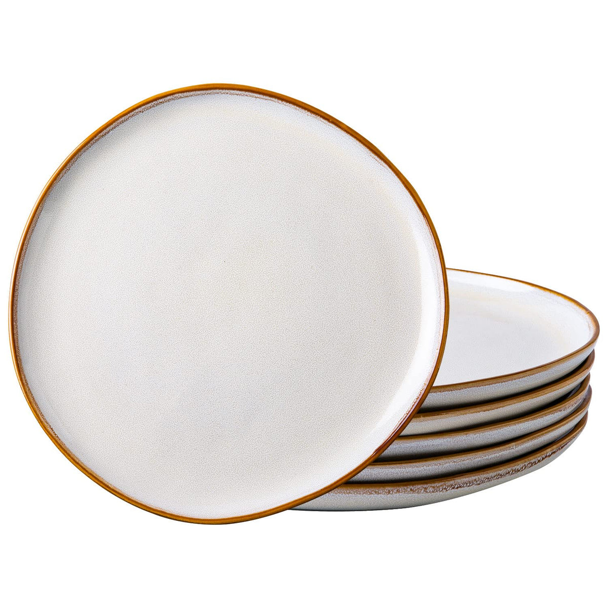 AmorArc Ceramic Dinner Plates Set of 6, 10.5 Inch Stoneware Plates Set
