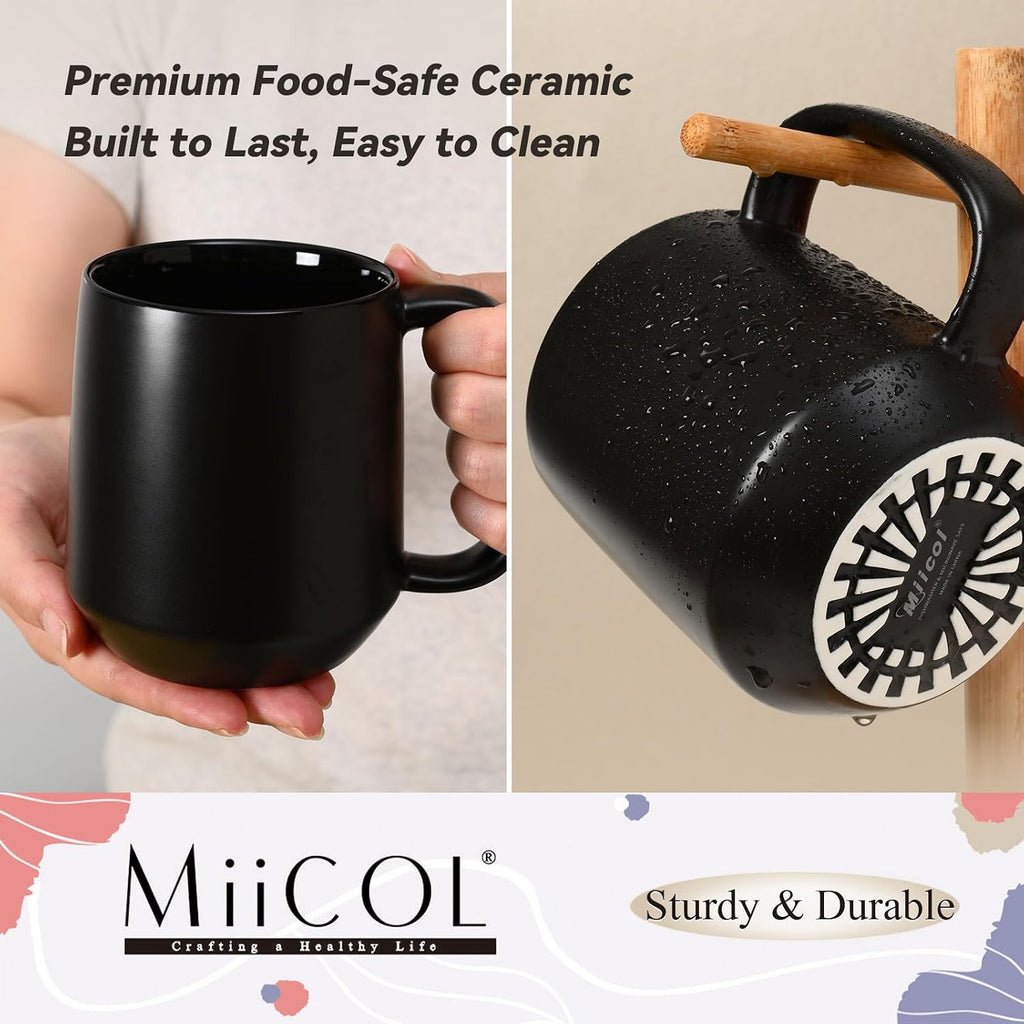 Miicol Ceramic Coffee Mug, 16 oz Large Coffee Cup, Tea Mug with Handle