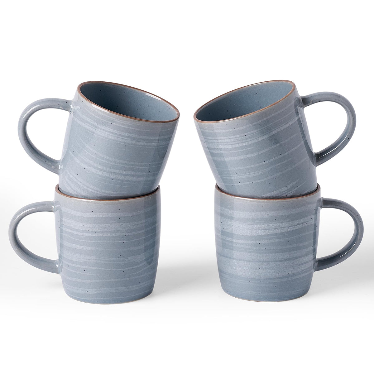 famiware Milkyway Coffee Mugs of 4, 13 oz Mug Set, Ceramic Cup with Handle