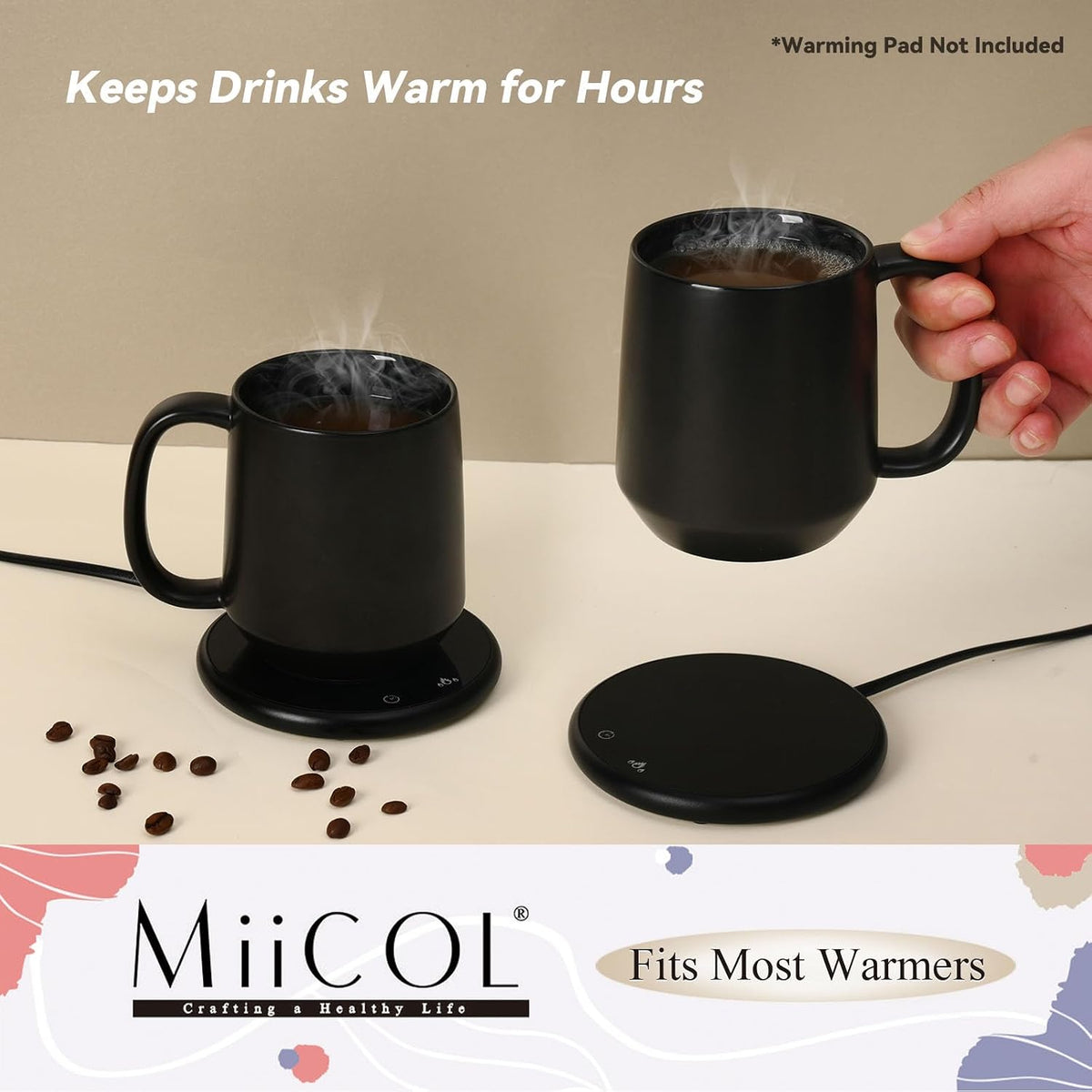 Miicol Ceramic Coffee Mug, 16 oz Large Coffee Cup, Tea Mug with Handle