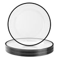 BESTSTAR 50 Pack 12 Inch Clear Charger Plates with Gold Rim