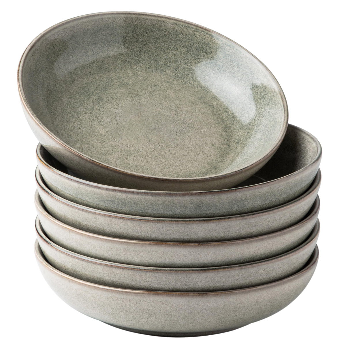 AmorArc 8.5’’ Ceramic Pasta Bowls Set of 4, 36oz Large Stoneware Bowls Set