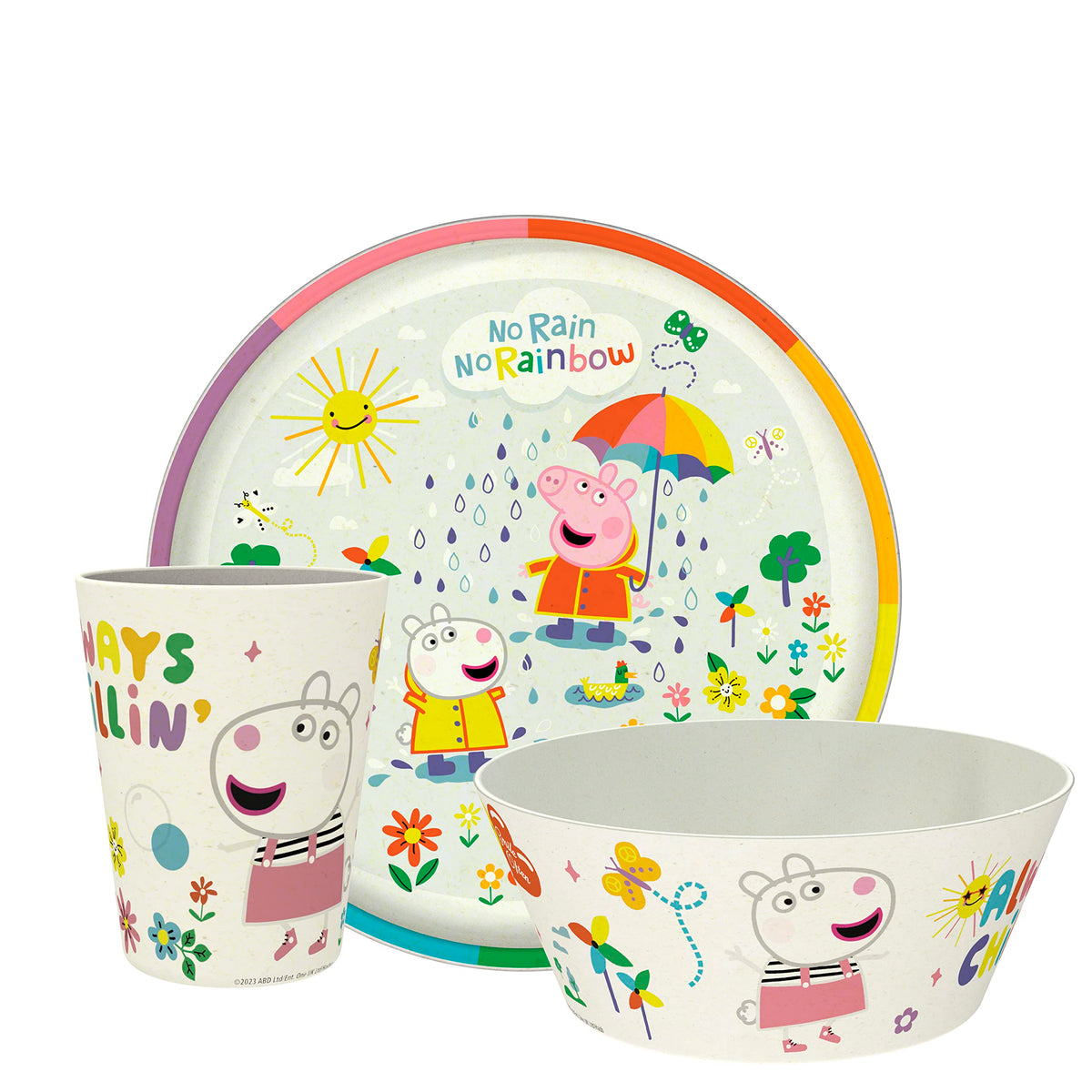 Zak Designs Marvel Spider-Man Dinnerware Set for Kids Includes 8" Plate, 6" Bowl, and 10oz Tumbler, Durable and Sustainable Melamine Bamboo Material (3-Piece Set, Spidey and His Amazing Friends)