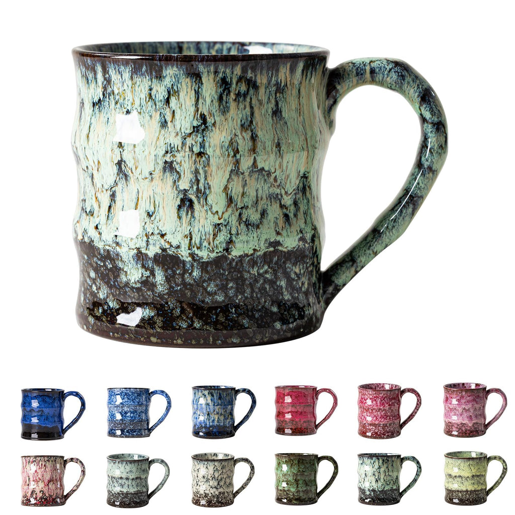 Deep Cobalt Ceramic Mug, 15oz Reactive Glaze Coffee Mug, Office Gift