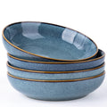 AmorArc 8.5’’ Ceramic Pasta Bowls Set of 4, 36oz Large Stoneware Bowls Set