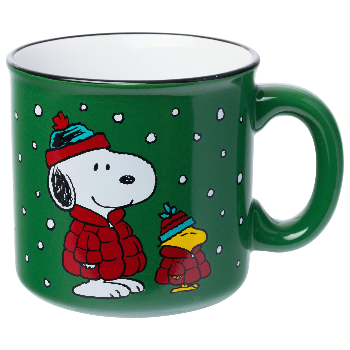 Silver Buffalo Peanuts Snoopy and Woodstock, Ceramic Camper Mug, 20oz