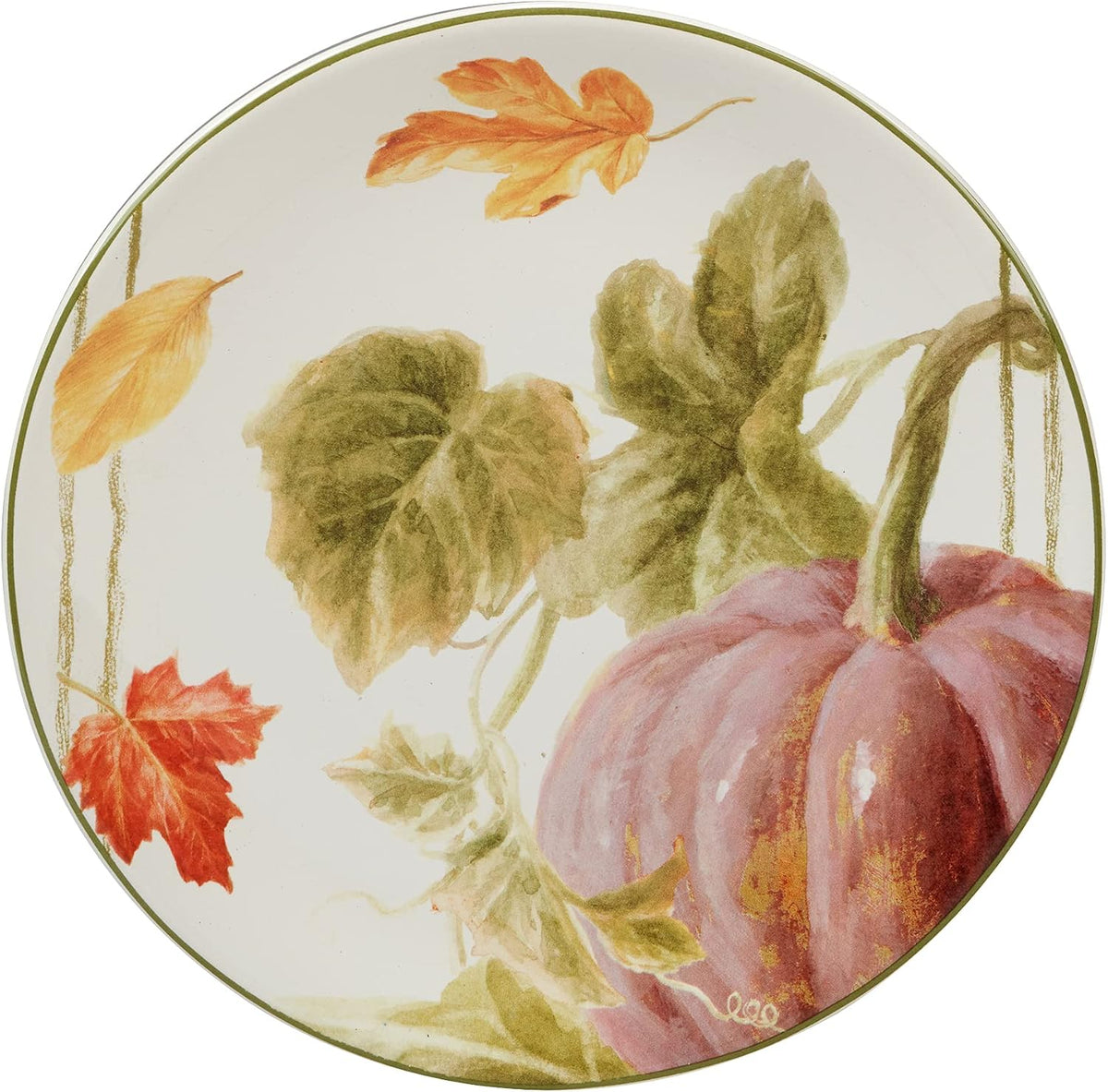 Certified International Autumn Harvest 9" Salad/Dessert Plates, Multicolor, Medium, Set of 4