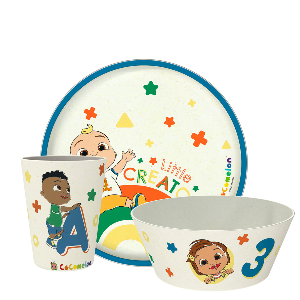 Zak Designs Marvel Spider-Man Dinnerware Set for Kids Includes 8" Plate, 6" Bowl, and 10oz Tumbler, Durable and Sustainable Melamine Bamboo Material (3-Piece Set, Spidey and His Amazing Friends)
