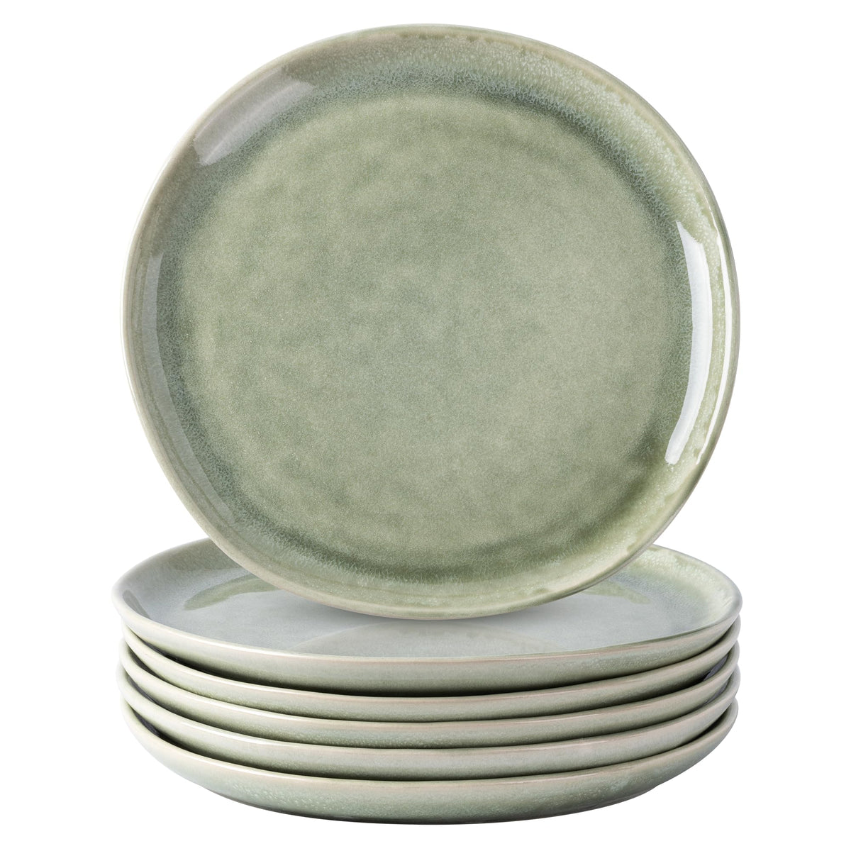 AmorArc Ceramic Dinner Plates Set of 6, 10.5 Inch Stoneware Plates Set