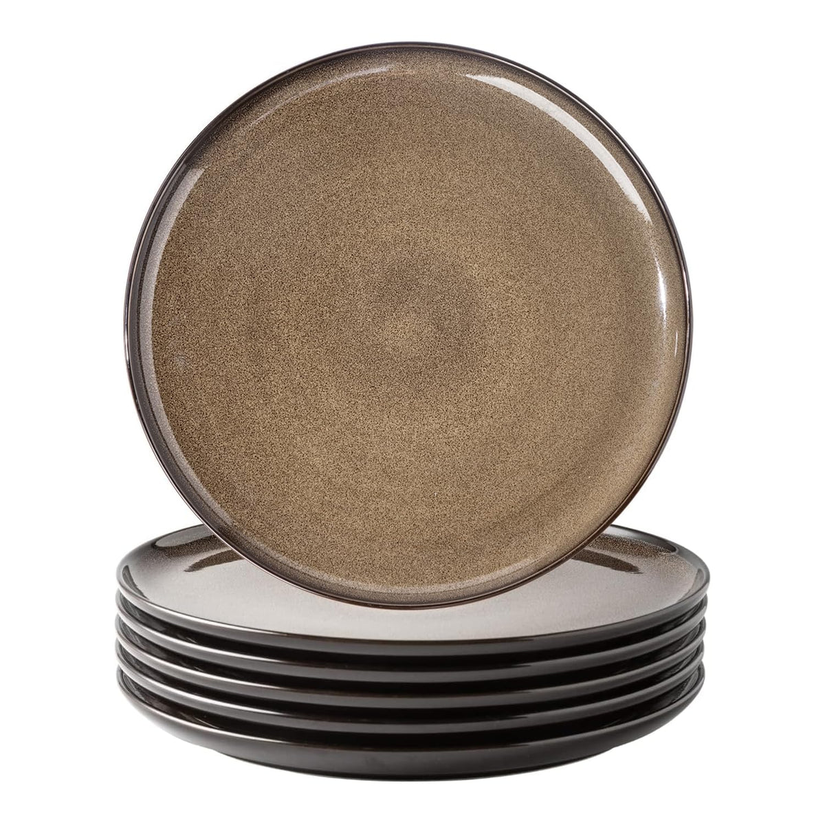 LERATIO Ceramic Plate Set of 6,8.5 Inch Reactive Glaze Salad Plates
