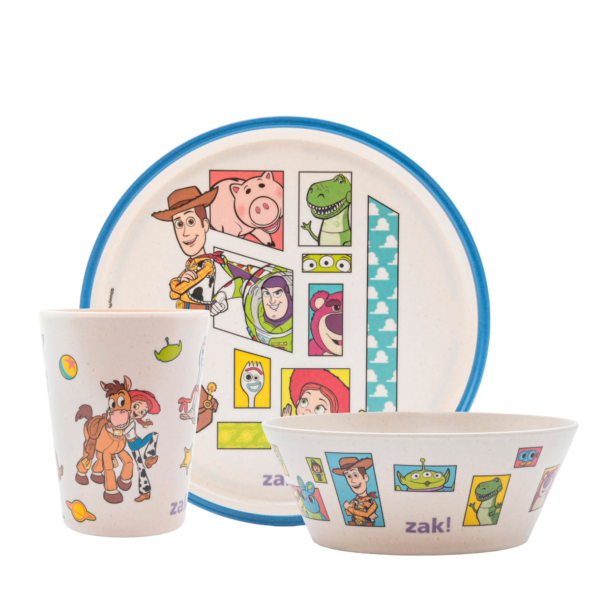 Zak Designs Marvel Spider-Man Dinnerware Set for Kids Includes 8" Plate, 6" Bowl, and 10oz Tumbler, Durable and Sustainable Melamine Bamboo Material (3-Piece Set, Spidey and His Amazing Friends)