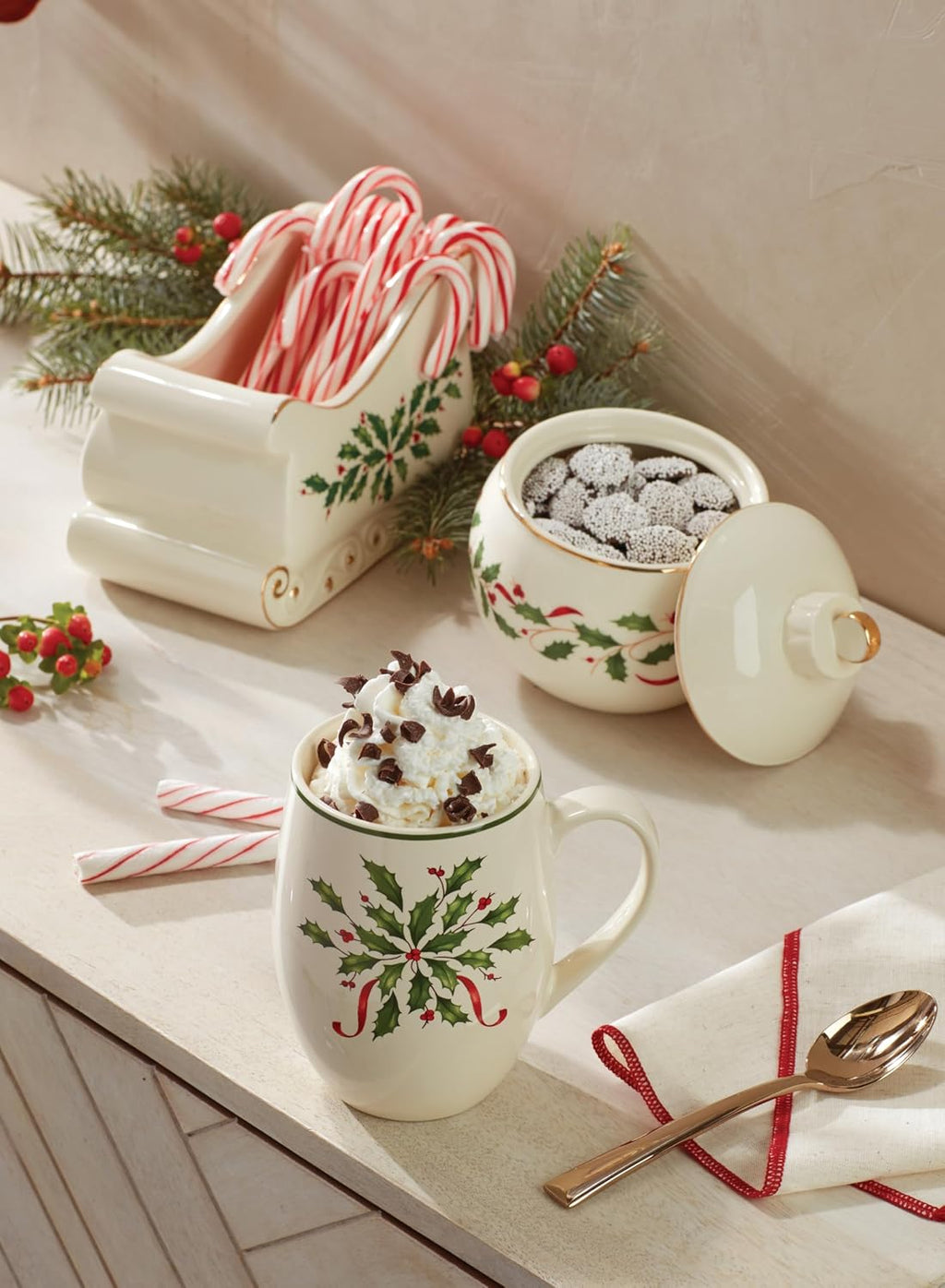 Lenox Holiday Christmas Stoneware Mug, 12oz