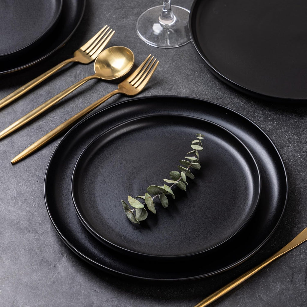 AmorArc Ceramic Dinner Plates Set of 6, 10.25 Inch Stoneware Dishes Set