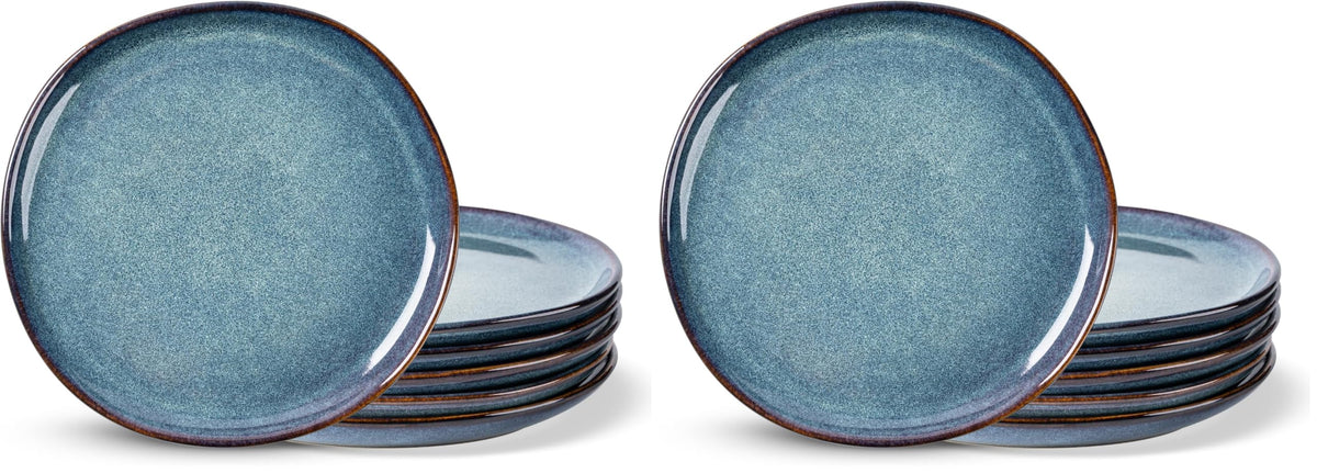 AmorArc Ceramic Dinner Plates Set of 6, 10.5 Inch Stoneware Plates Set