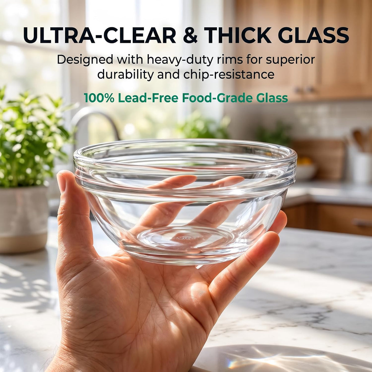 Glass Prep Bowls, 12-Piece Set, 1.5/2.5/4 oz, 3 Sizes