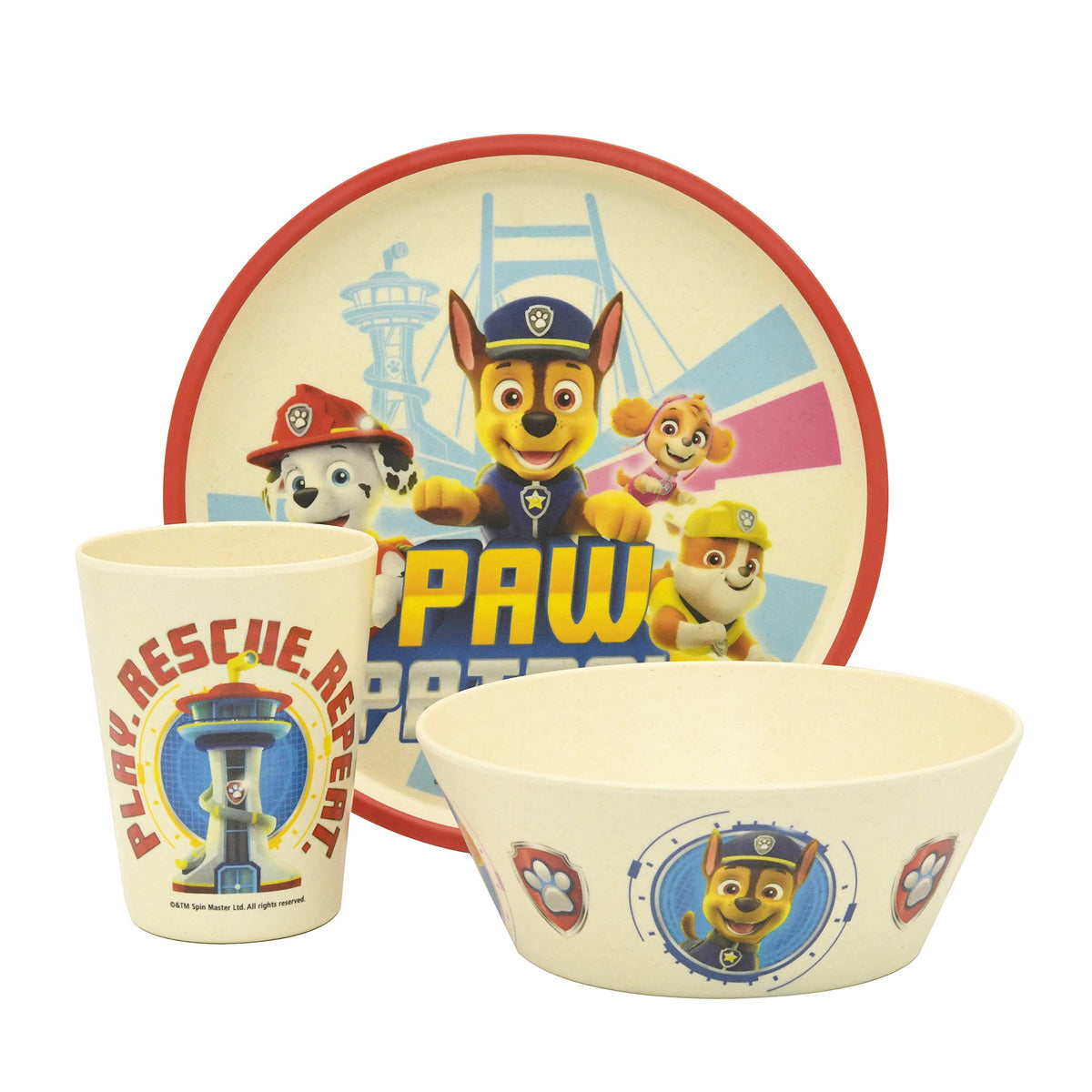Zak Designs Marvel Spider-Man Dinnerware Set for Kids Includes 8" Plate, 6" Bowl, and 10oz Tumbler, Durable and Sustainable Melamine Bamboo Material (3-Piece Set, Spidey and His Amazing Friends)