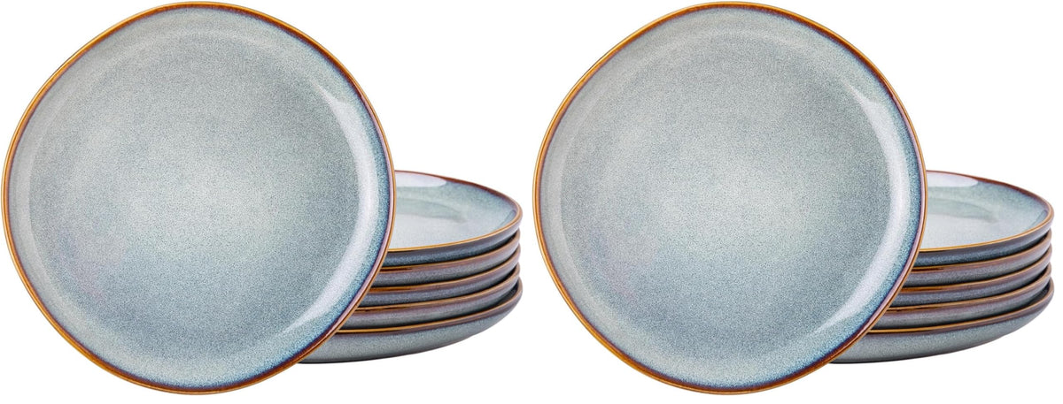 AmorArc Ceramic Dinner Plates Set of 6, 10.5 Inch Stoneware Plates Set