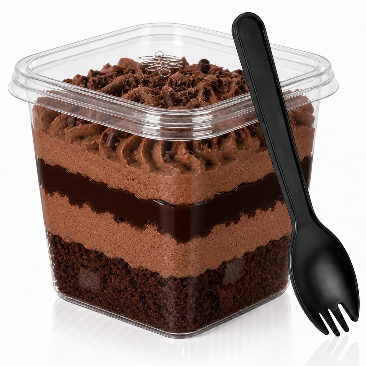 100 Pack 5 oz Dessert Cups with Lids and Spoons, Plastic Parfait