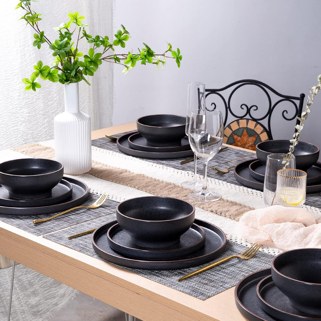 LERATIO Ceramic Dinner Plates Set of 6,10.25 inch Large ceramic plates