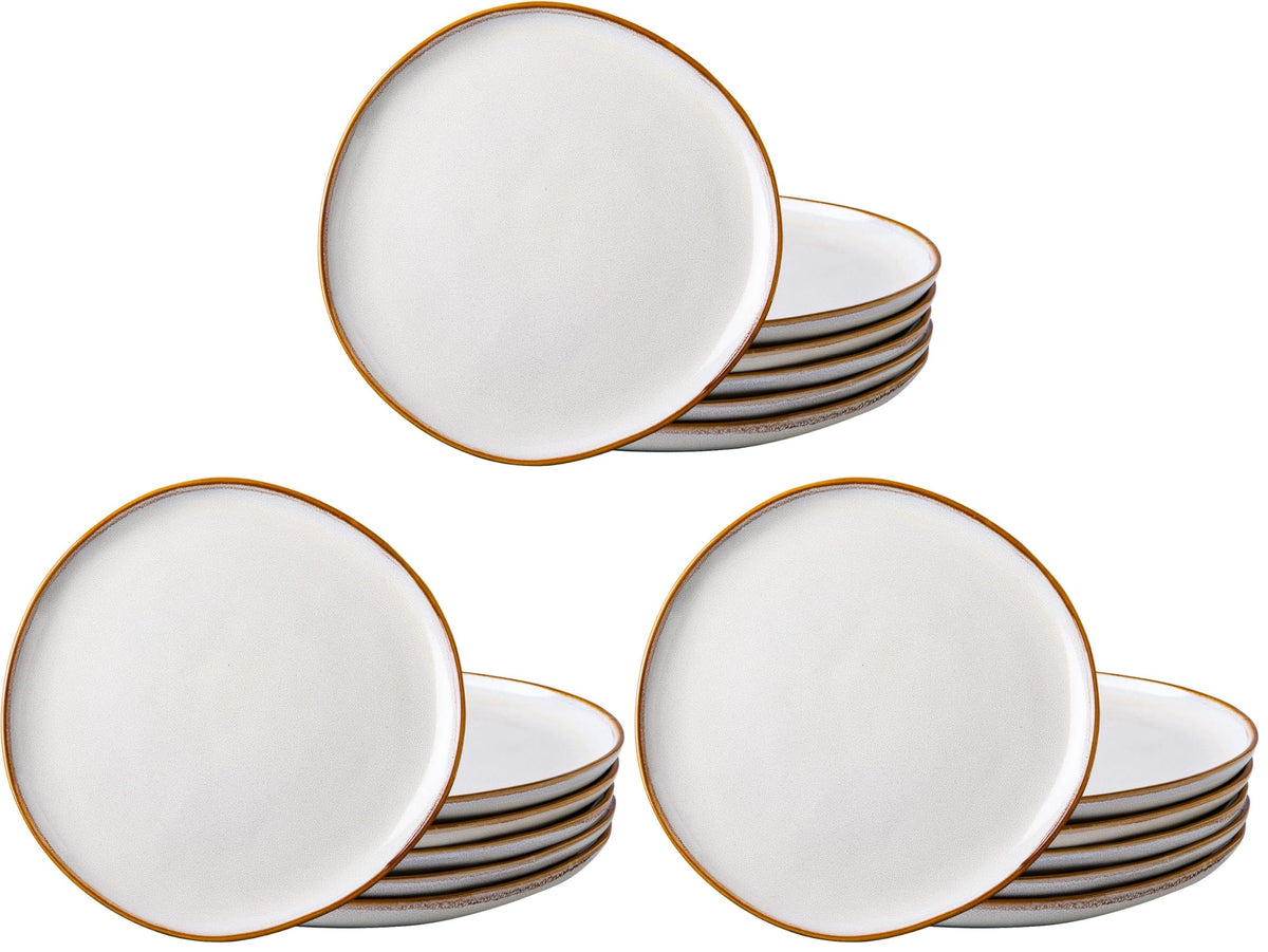 AmorArc Ceramic Dinner Plates Set of 6, 10.5 Inch Stoneware Plates Set