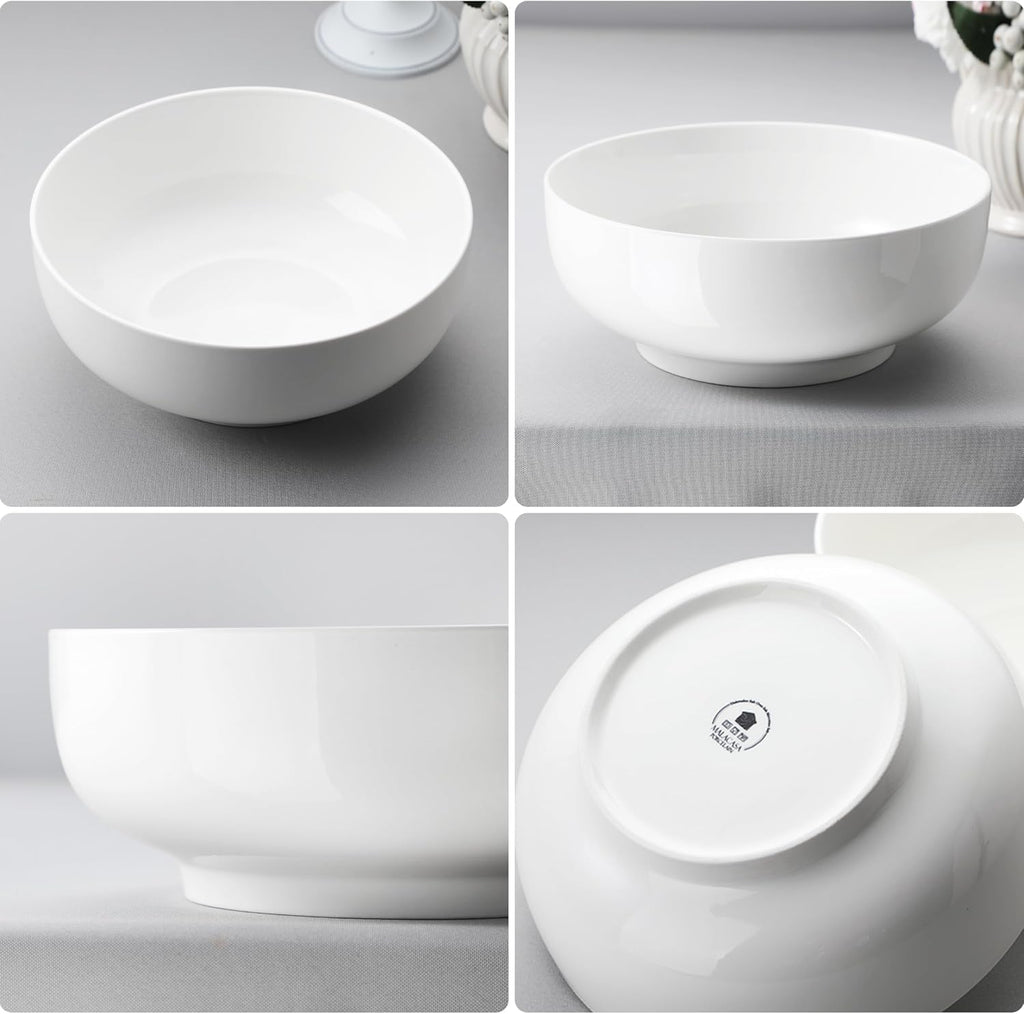 MALACASA Large Serving Bowls, 114 OZ(10") Ceramic Salad Bowls Set of 2