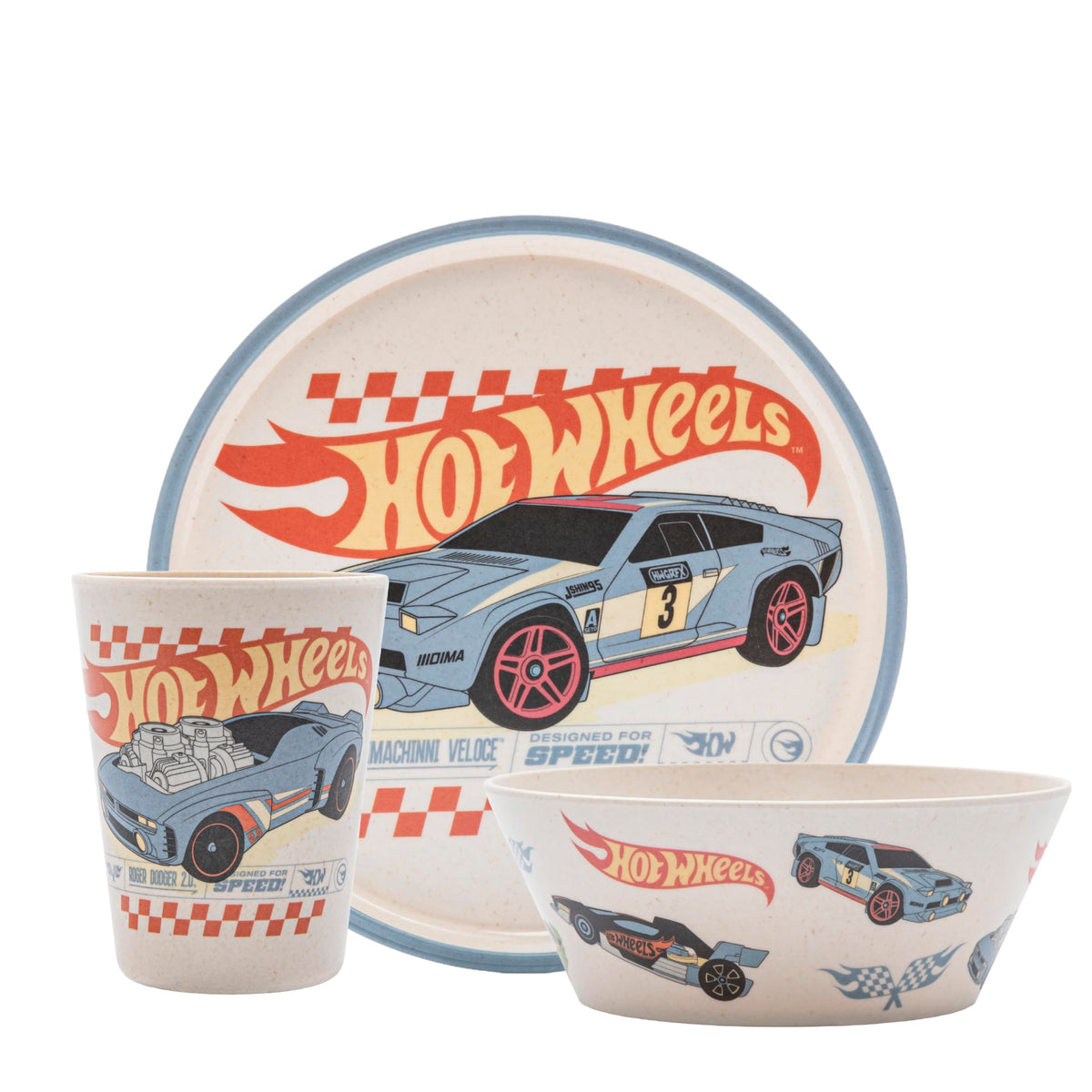 Zak Designs Marvel Spider-Man Dinnerware Set for Kids Includes 8" Plate, 6" Bowl, and 10oz Tumbler, Durable and Sustainable Melamine Bamboo Material (3-Piece Set, Spidey and His Amazing Friends)