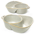 LE TAUCI Chip and Dip Bowls, Anti-Soggy Cereal Bowl, Soup and Side/Cracker Bowls Sets for Breakfast, Soup and Sandwich, Bread Dipping Bowls, Set of 2, White