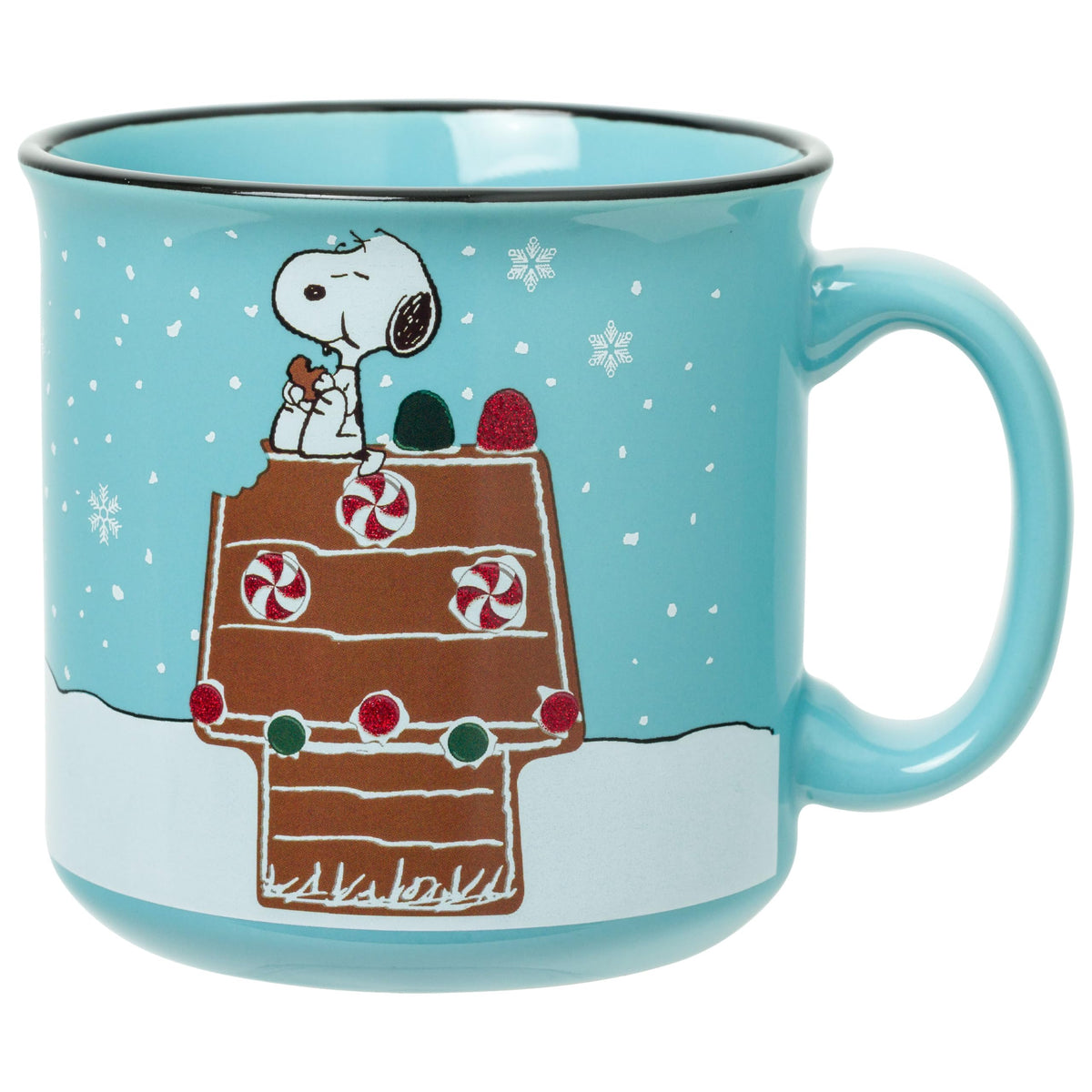 Silver Buffalo Peanuts Snoopy and Woodstock, Ceramic Camper Mug, 20oz