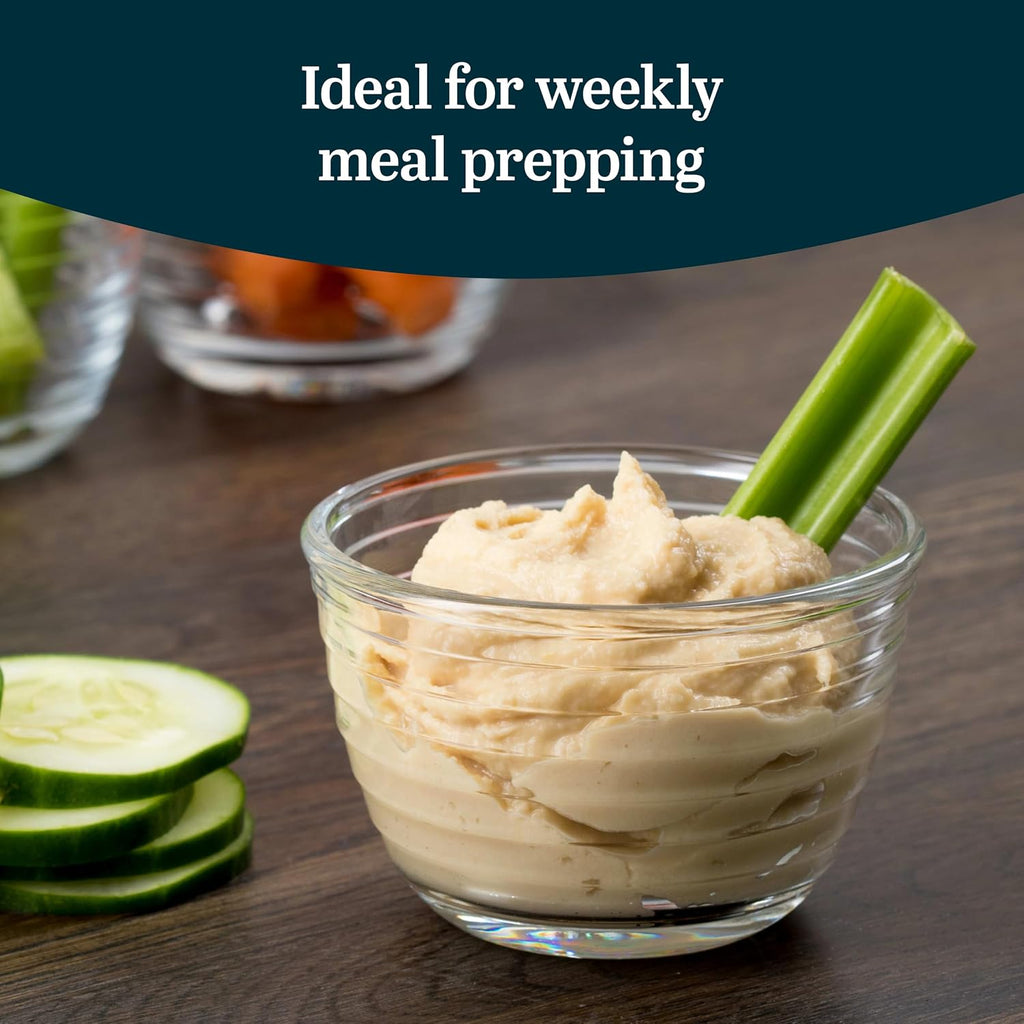 Libbey Small Glass Bowls with Lids Set of 8, Food Storage Prep Containers