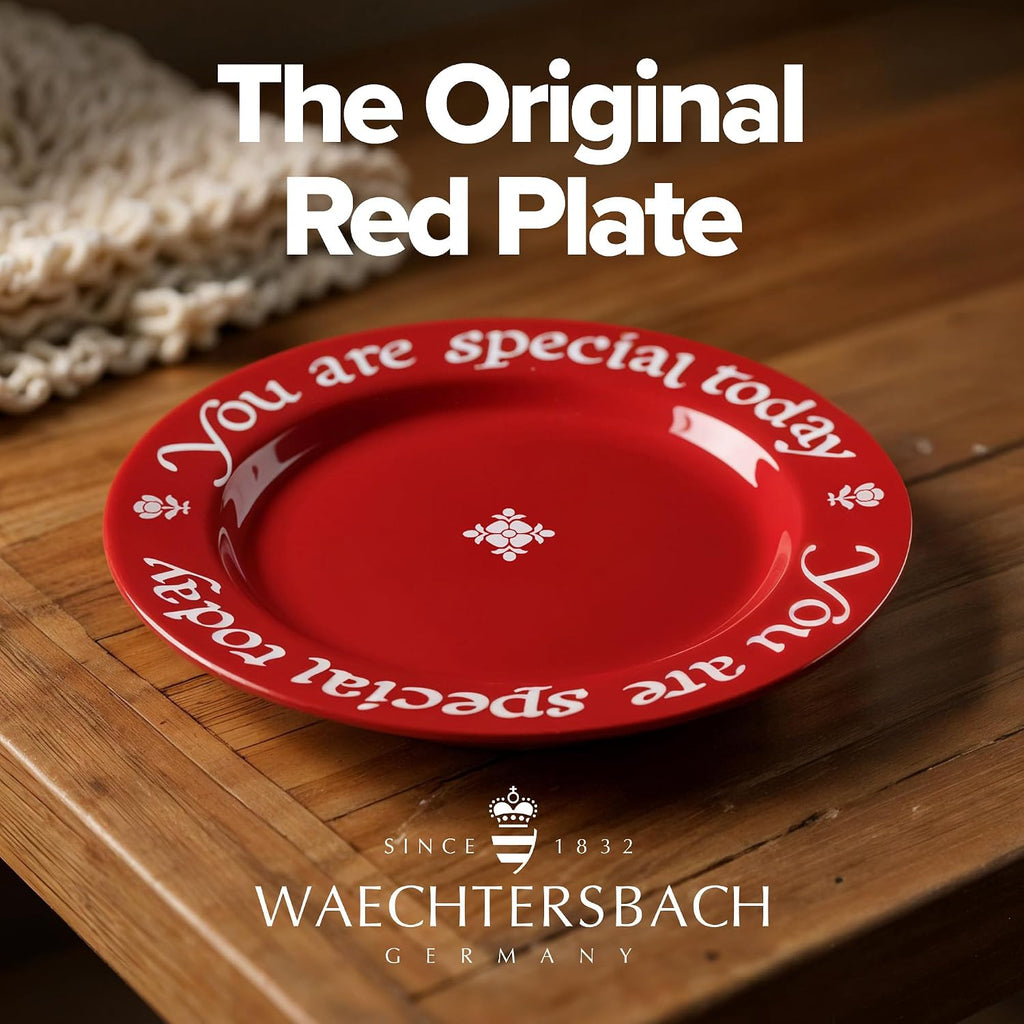 "You Are Special Today" Red Plate – Original Waechtersbach – Celebration Dish – Iconic Gift for Birthdays, Mother's Day & Milestones – German Ceramic Tradition – Dishwasher Safe, Incl. Gift Box