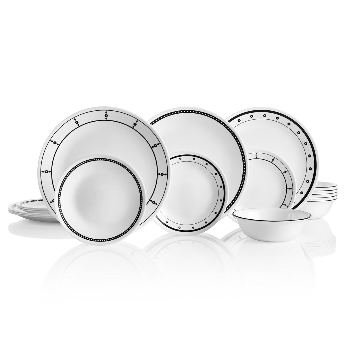 Livingware 10-1/4 in. City Block Dinner Plate (Pack of 6)