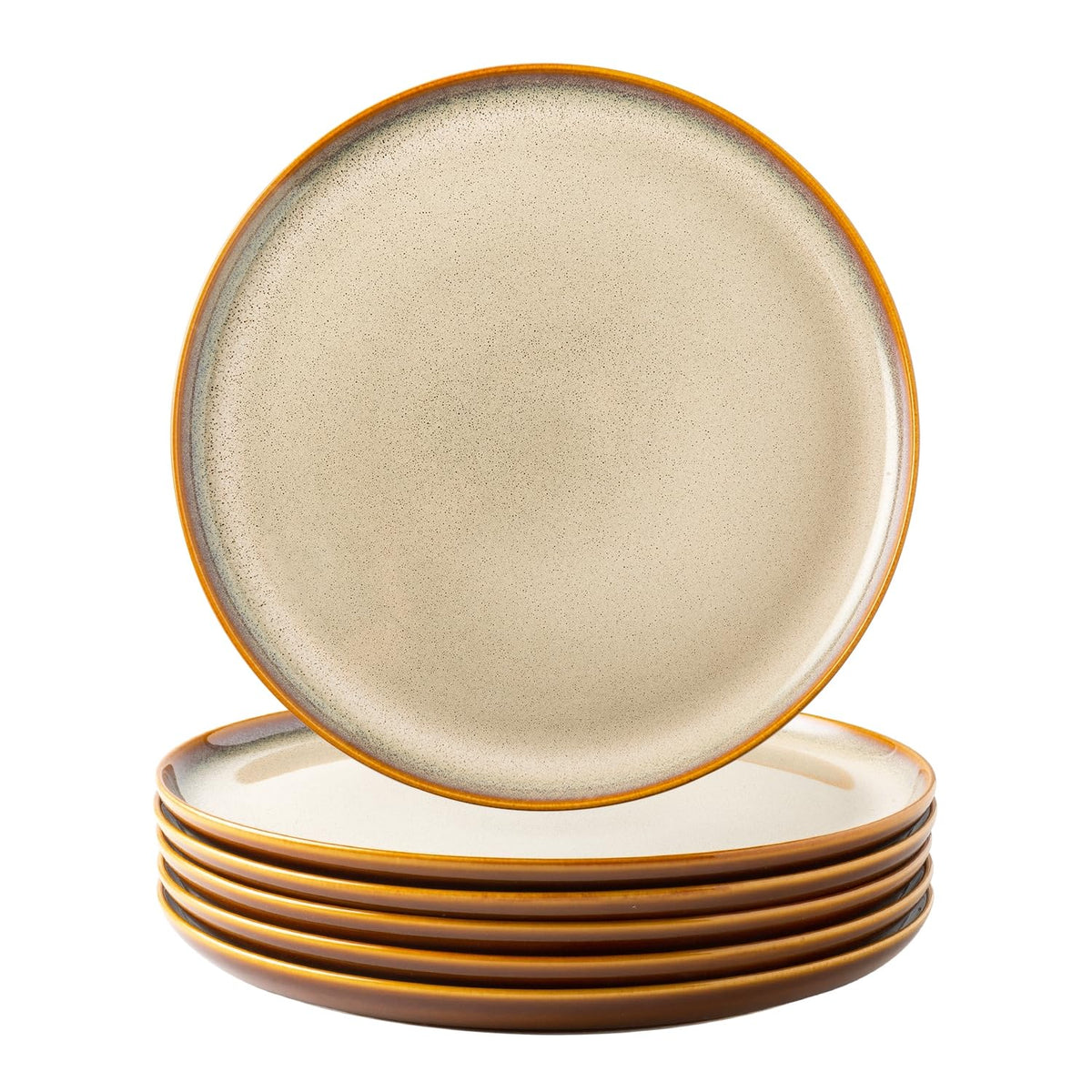 LERATIO Ceramic Plate Set of 6,8.5 Inch Reactive Glaze Salad Plates