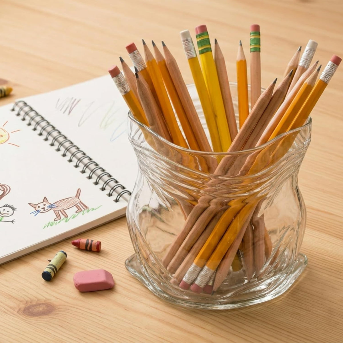 22 oz Glass Zipper Bag, 1 Large Glass Bag - Realistic Crinkled Edges, Serve Candy, Popcorn, or Nuts, Clear Glass Bag Bowl, Dishwasher-Safe, Flat Base - Restaurantware,White