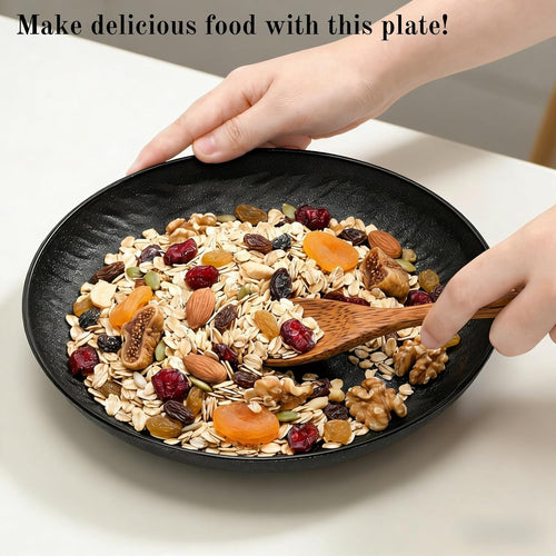 16 Pack Large Deep Plastic Plates, 9 Inch Unbreakable Dinner Plates