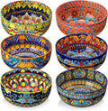 vancasso Cereal Bowls Set of 6, 28oz Porcelain Soup Bowls, Colorful