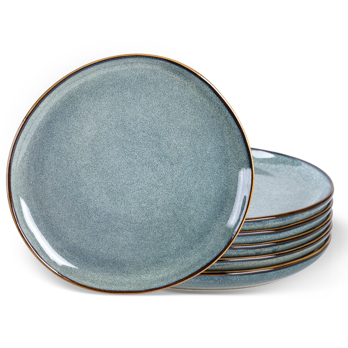 AmorArc Ceramic Dinner Plates Set of 6, 10.5 Inch Stoneware Plates Set