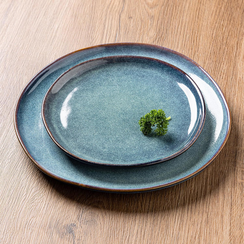 AmorArc Ceramic Dinner Plates Set of 6, 10.5 Inch Stoneware Plates Set