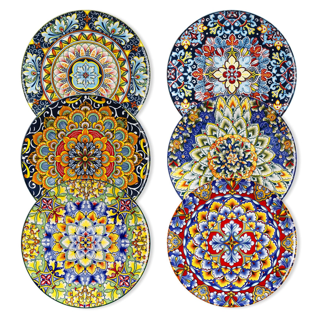 vancasso Salad Plates Set of 6, 8.5 Inch Ceramic, Microwave Safe