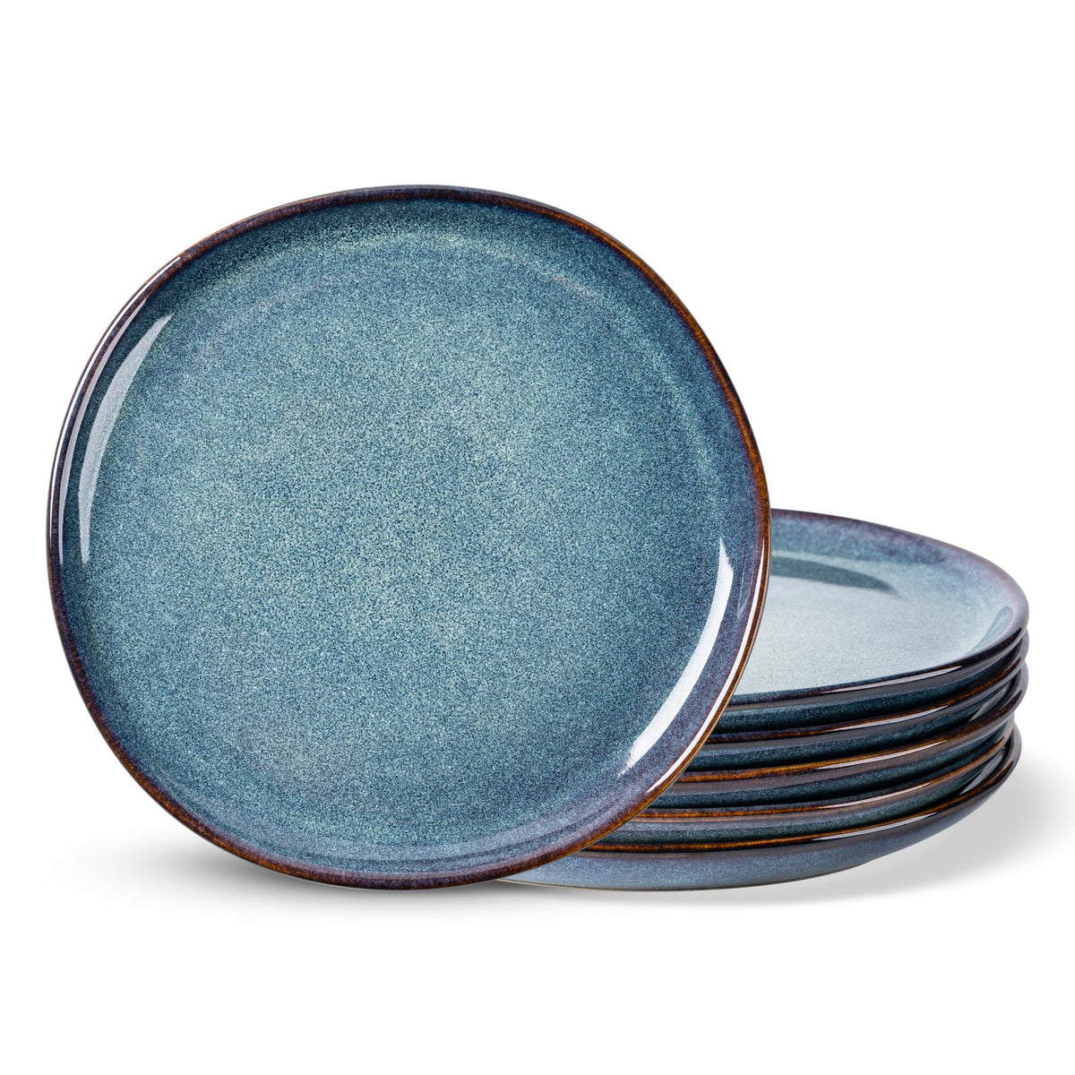 AmorArc Ceramic Dinner Plates Set of 6, 10.5 Inch Stoneware Plates Set