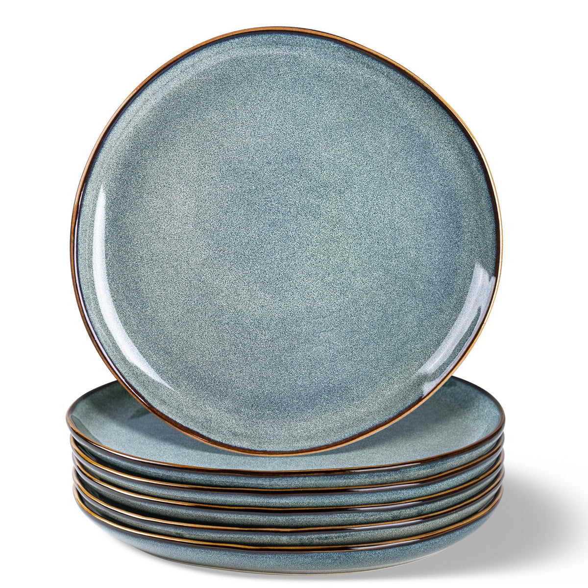 AmorArc Ceramic Dinner Plates Set of 6, 10.5 Inch Stoneware Plates Set