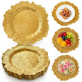 Gold Charger Plates Bulk 100 Pack, 13 Inch Gold Reef Chargers Plates